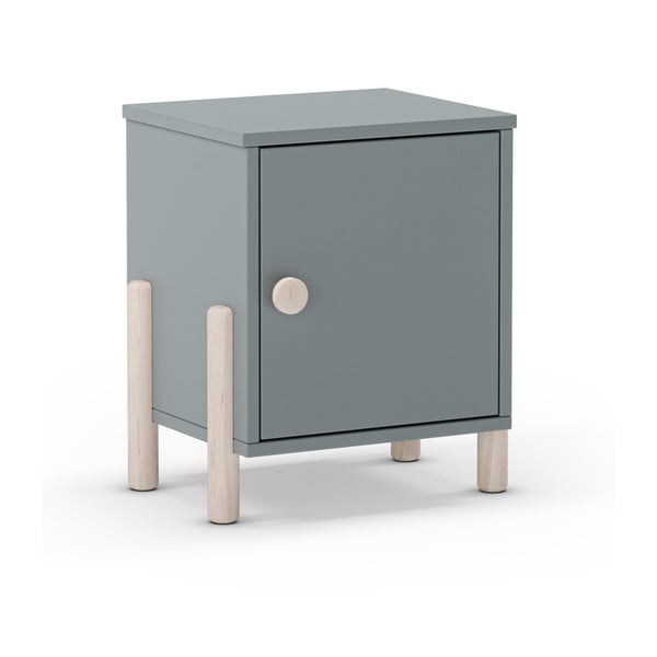 Detský nočný stolík sivozelený z borovicového dreva Enola – Marckeric-image-2