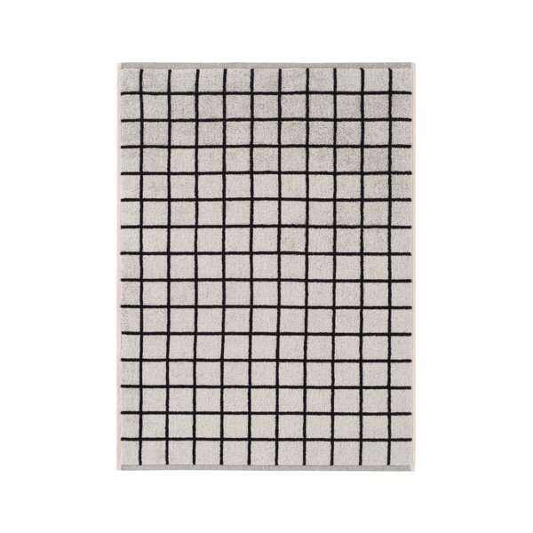 Čierny/béžový bavlnený uterák 50x70 cm Grid – Jotex-image-2
