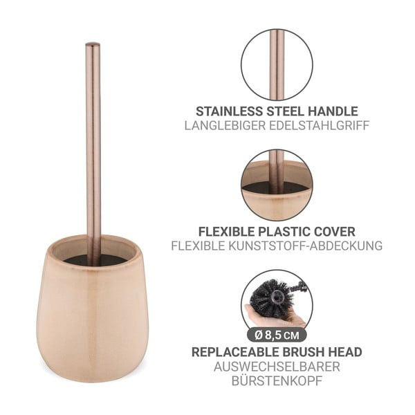 Béžová keramická WC kefa Sirmione – Wenko-image-3