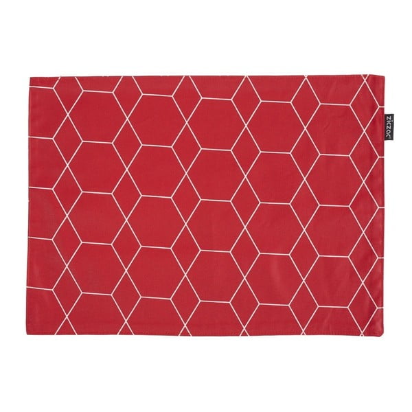 Červené obojstranné prestieranie ZicZac Hexagon