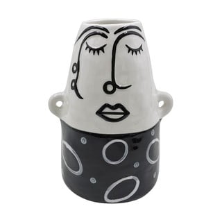 Čierno-biela porcelánová váza Mauro Ferretti Thinking Face