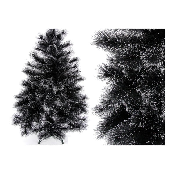 Čierno-strieborný umelý vianočný stromček Ixia Together, výška 210 cm
