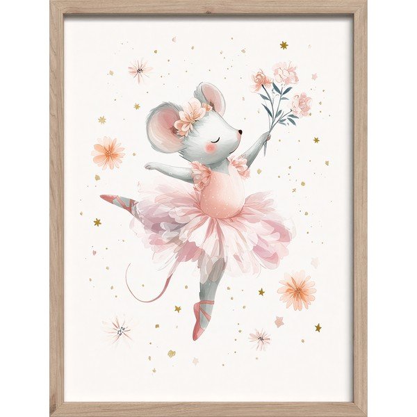 Detský obrázok 30x40 cm Mouse Ballerina – Styler