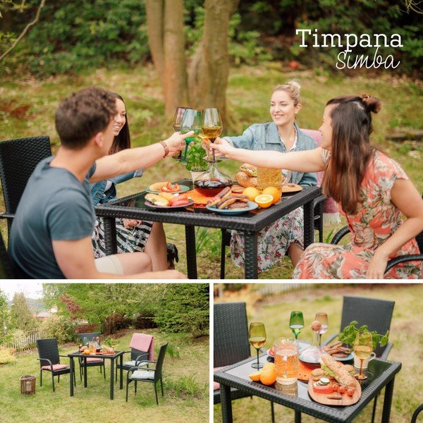 Set záhradného nábytku z umelého ratanu Timpana Simba-image-1