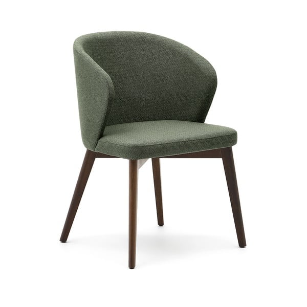 Tmavozelené čalúnené jedálenské kreslo Darice – Kave Home