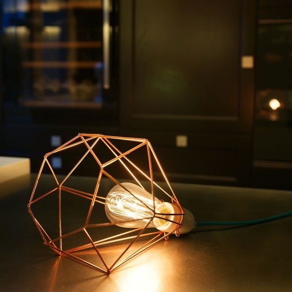 Svietidlo s čiernym tienidlom a červeným káblom Filament Style Diamond #1-image-2