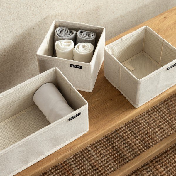Látkové organizéry do zásuvky v súprave 3 ks Soft Storage – Bigso-image-3