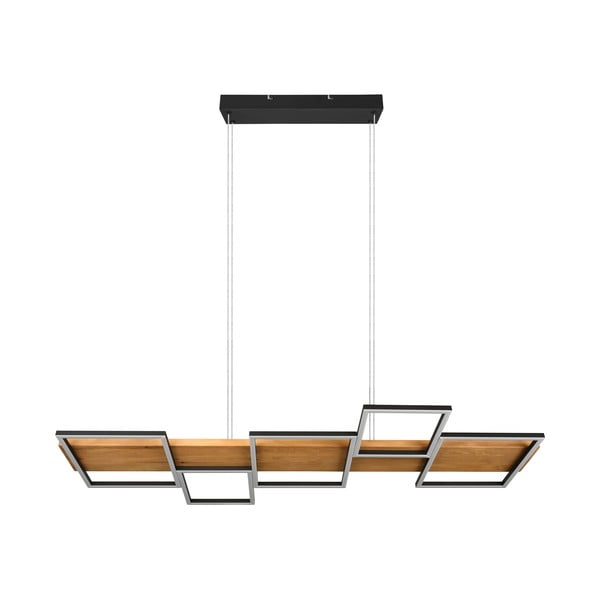 LED stmievateľné závesné svietidlo v čierno-prírodnej farbe Harper – Trio
