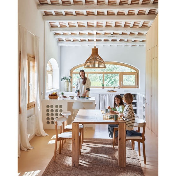 Jedálenský stôl v dekore duba 90x160 cm Deyanira – Kave Home-image-2