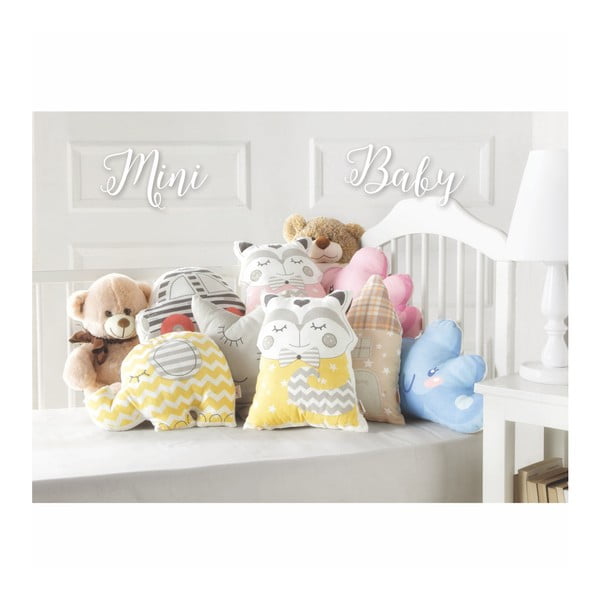 Hnedý detský vankúšik s prímesou bavlny Mike & Co. NEW YORK Pillow Toy Bear Cute, 22 x 30 cm-image-1