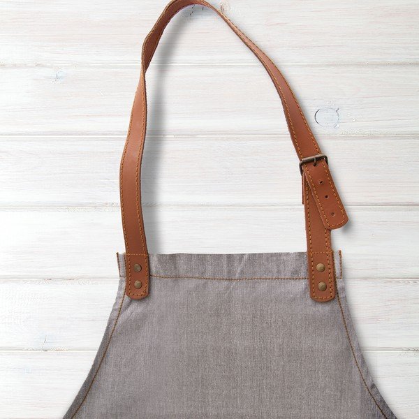 Bavlneno-kožená zástera Denim - Orion-image-2