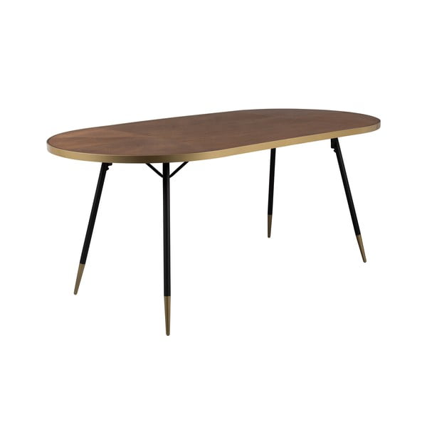 Jedálenský stôl s doskou v dekore jaseňového dreva 90x180 cm Denise – White Label-image-2