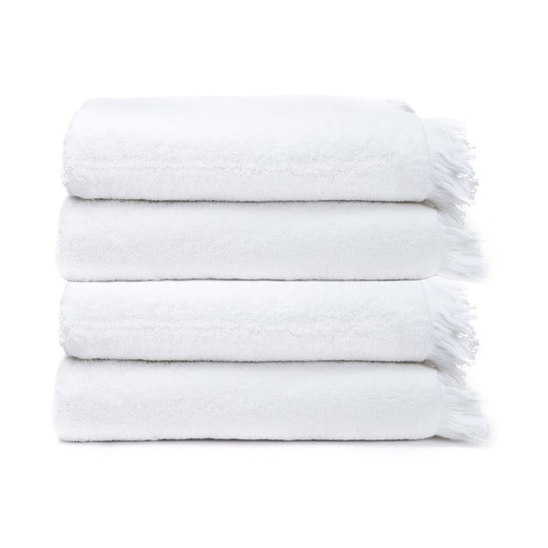 Sada 4 bielych bavlnených uterákov Casa Di Bassi Bath, 50 x 90 cm
