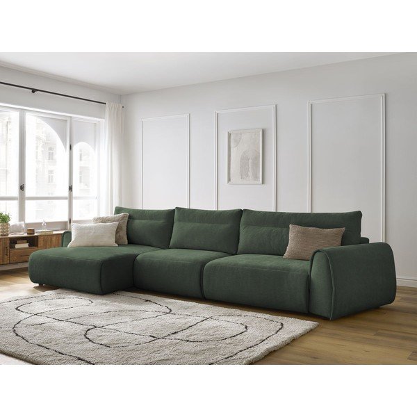 Tmavozelená rohová pohovka Aden – Bobochic Paris-image-1