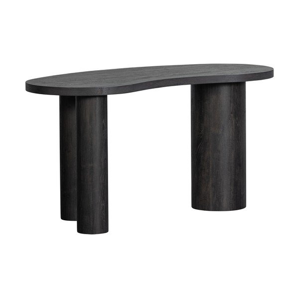 Tmavohnedý konzolový stolík v dekore borovice 70x150 cm Maan – WOOOD-image-3