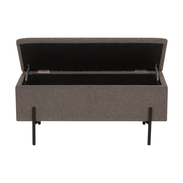 Hnedá lavica z textílie buklé Watford – House Nordic-image-2