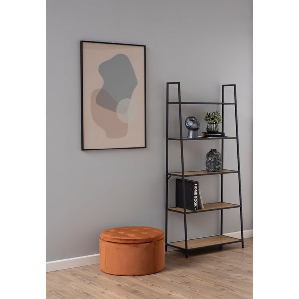 Medenooranžový zamatový puf Actona Retina, ⌀ 60 cm-image-3