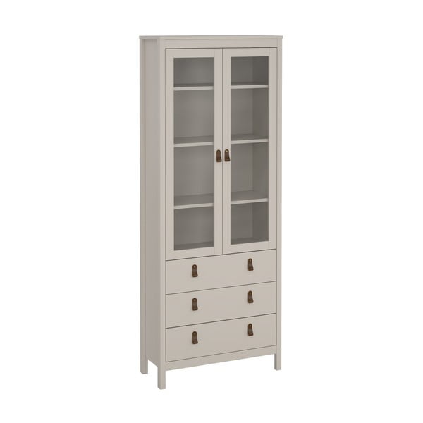 Sivobéžová vitrína 78x199x33 cm Madrid – Tvilum-image-3