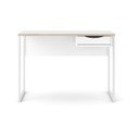 Biely pracovný stôl Tvilum Function Plus, 110 x 48 cm