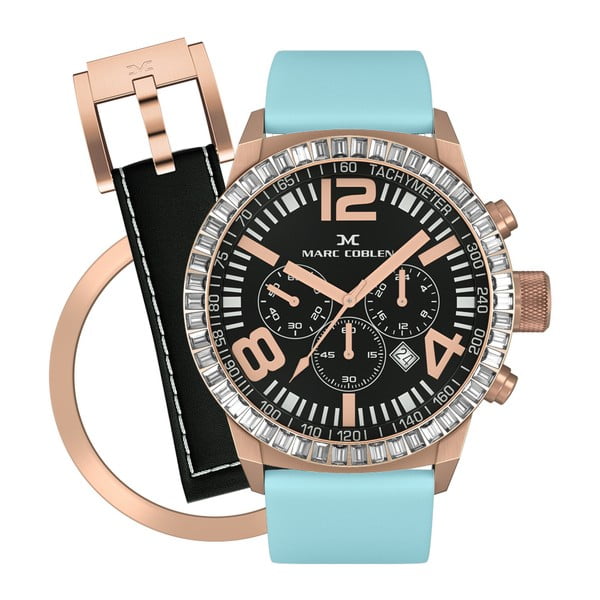 Dámske hodinky Marc Coblen s remienkom a krúžkom na ciferník naviac P110