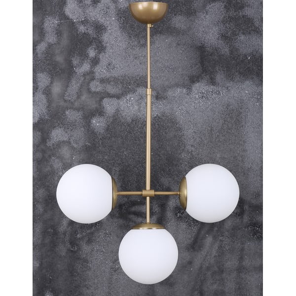 Biele/v zlatej farbe závesné svietidlo so skleneným tienidlom ø 15 cm Seagull – Squid Lighting-image-3