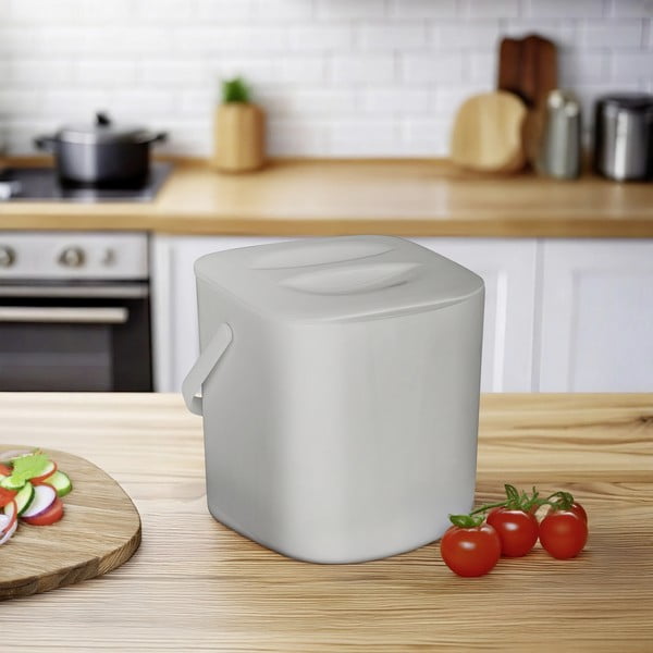 Svetlosivá nádoba na kompostovateľný odpad 3 l Conny – Wenko-image-1