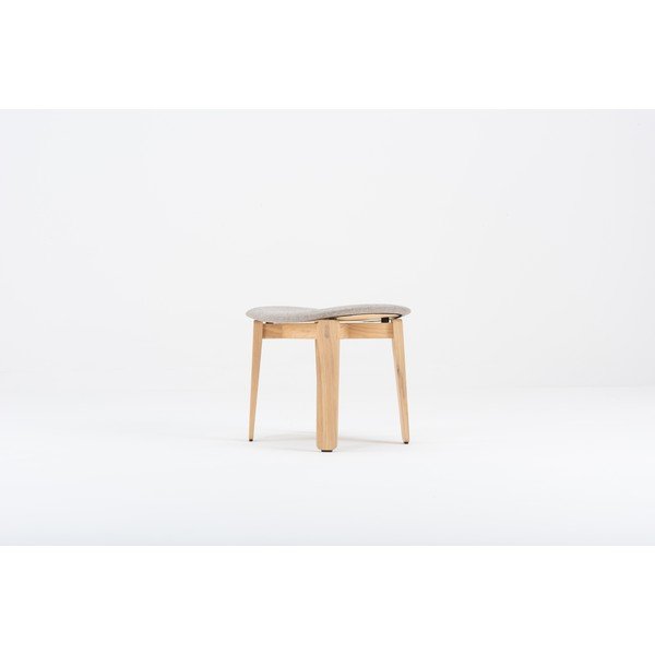 Sivá podnožka z dubového dreva Gazzda Nora-image-1