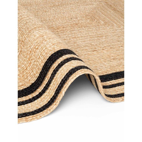 Čierny/v prírodnej farbe ručne tkaný jutový behúň 70x200 cm Jutta – Hanse Home-image-4