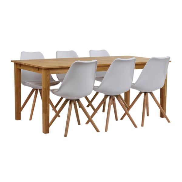 Jedálenský stôl z masívneho dubového dreva Folke Finnus, 180 × 90 cm-image-4