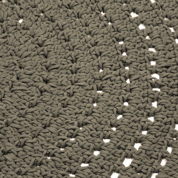 Tmavozelený kruhový bavlnený koberec LABEL51 Knitted, ⌀ 150 cm-image-2