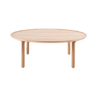 Okrúhly konferenčný stolík z dubového dreva v prírodnej farbe ø 100 cm Mu - Gazzda