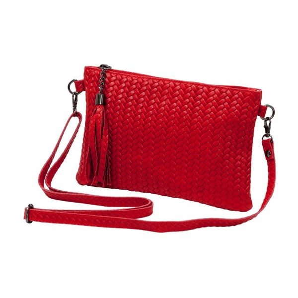 Červená kabelka z pravej kože Andrea Cardone Michele