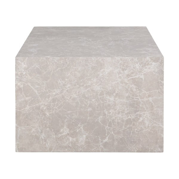 Béžový konferenčný stolík v dekore mramoru 60x80 cm Prague – House Nordic-image-3