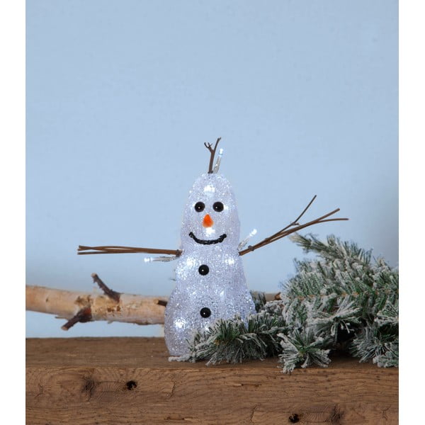 Biela vianočná svetelná dekorácia Crystal Snowman – Star Trading-image-3
