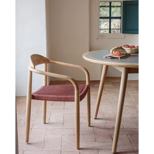 Záhradná stolička z eukalyptového dreva s opierkami Kave Home Glynis-image-1