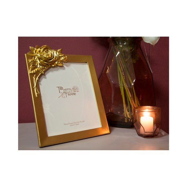 Žltý fotorámik v živicovom ráme Mauro Ferretti Glam Rose, 24,5 × 32,8 cm-image-2
