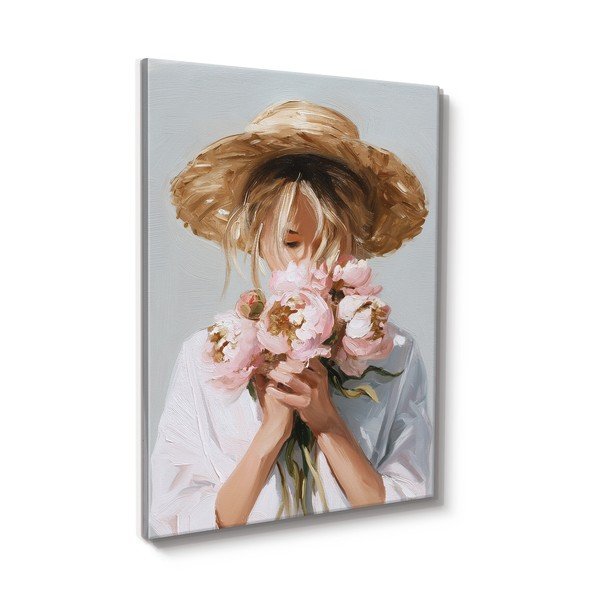 Obraz s ručne maľovanými prvkami 70x100 cm Estelle – Styler-image-4