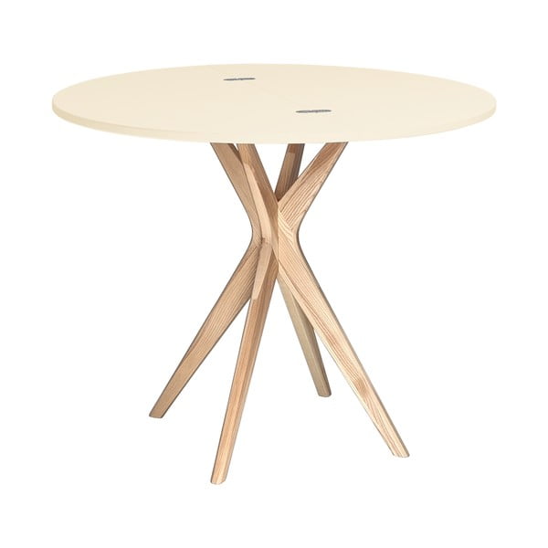 Okrúhly rozkladací jedálenský stôl 45x90 cm Jubi – Ragaba-image-2