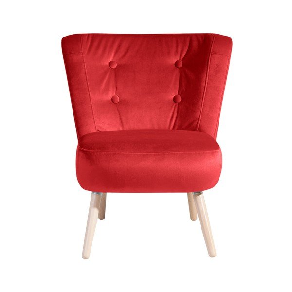 Červené kreslo Ma× Winzer Neele Velvet-image-1