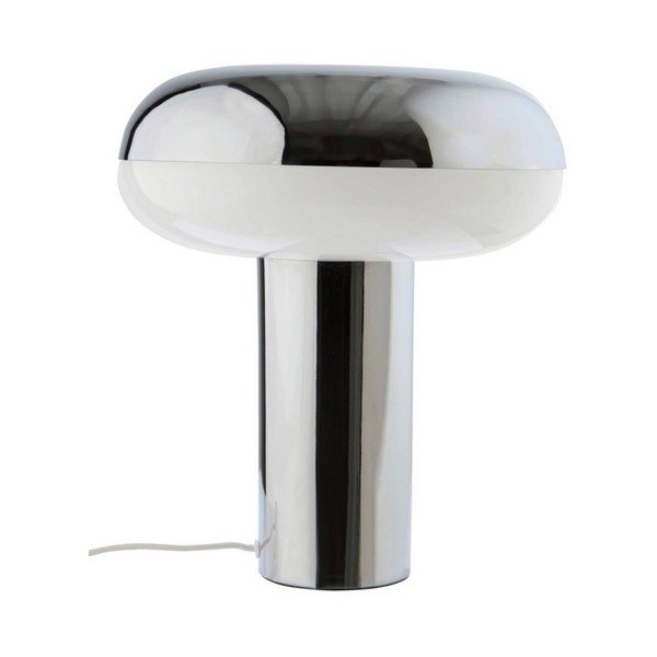 Kovová stolová lampa v lesklej striebornej farbe (výška  32 cm) Paneta – Jotex