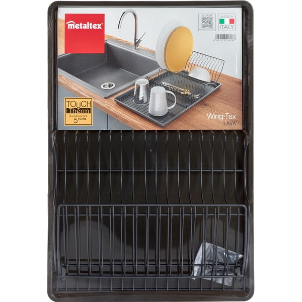 Antracitovosivý odkvapávač z antikoro ocele Metaltex Lava-image-3