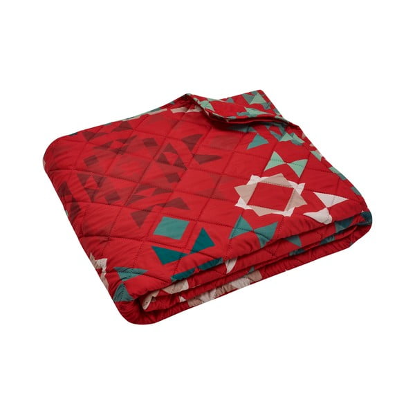 Červený prešívaný pléd 220x230 cm Patchwork – Catherine Lansfield