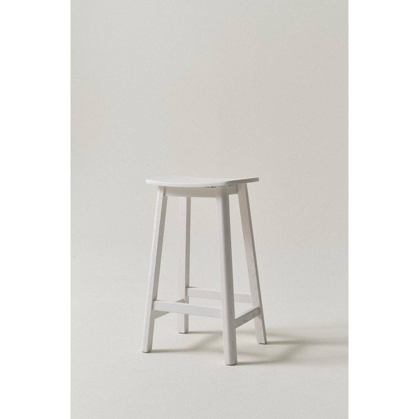 Biela barová stolička z jaseňového dreva (výška sedadla 65 cm) Selene – Jotex-image-1