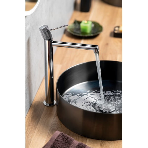 Stojančeková umývadlová batéria v lesklej striebornej farbe Solaris – Sapho-image-2