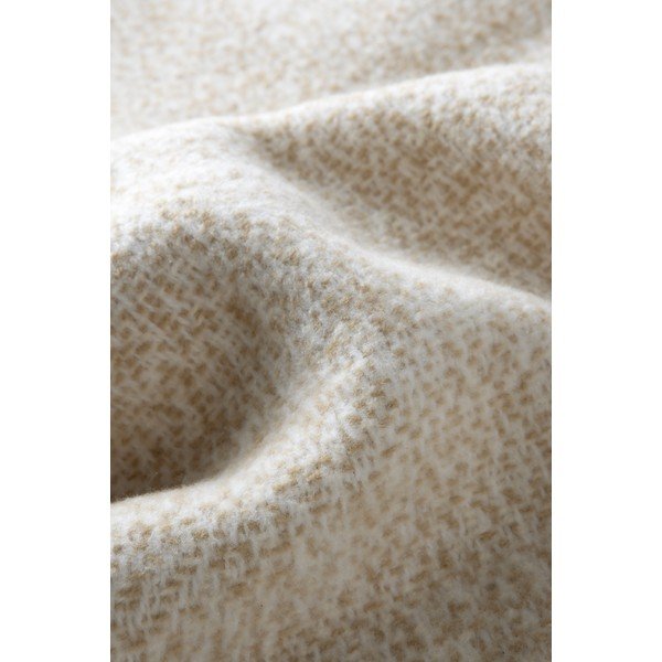 Béžová deka s prímesou bavlny 140x180 cm Rennes – Euromant-image-1