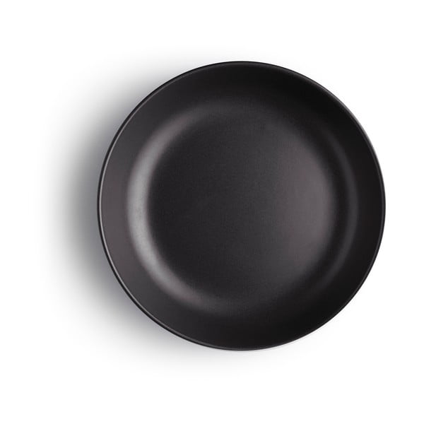 Čierny kameninový hlboký tanier Eva Solo Nordic, 20 cm