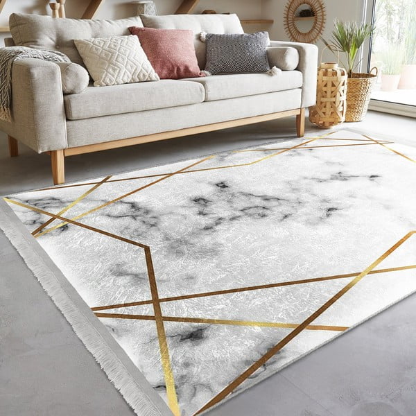 Koberec v bielo-zlatej farbe 80x150 cm - Mila Home-image-2