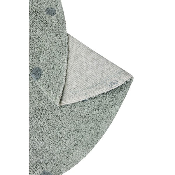 Svetlozelený prateľný ručne tkaný bavlnený detský koberec ø140 cm Round Dot Blue Sage – Lorena Canals-image-4