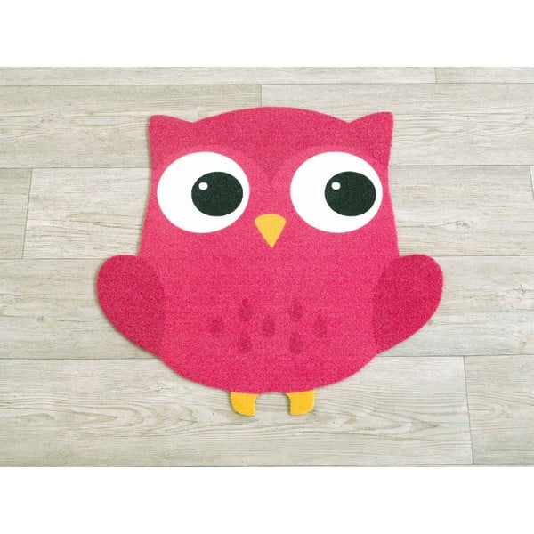 Detský fuksiovoružový koberec Zala Living Owl, 66 × 66 cm-image-1