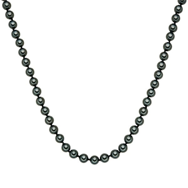 Perlový náhrdelník Muschel, zelené perly 8 mm, dĺžka 60 cm